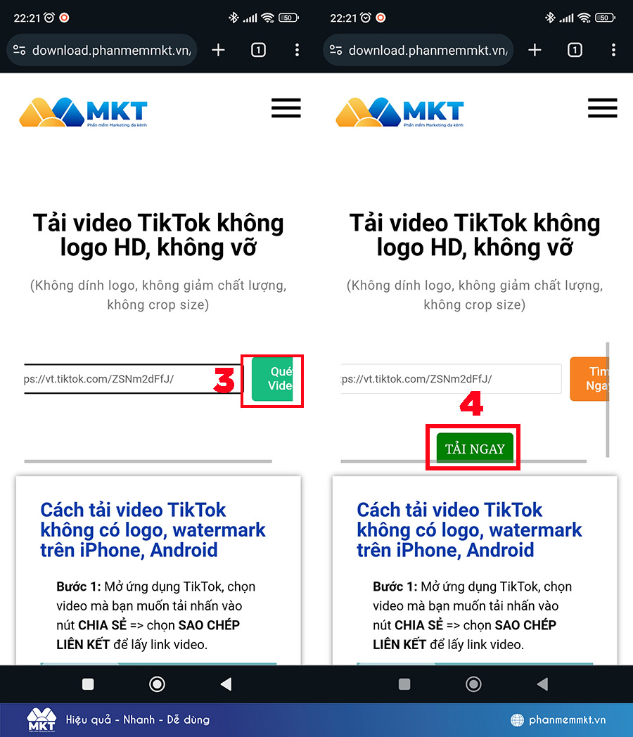 Tải video TikTok không logo
